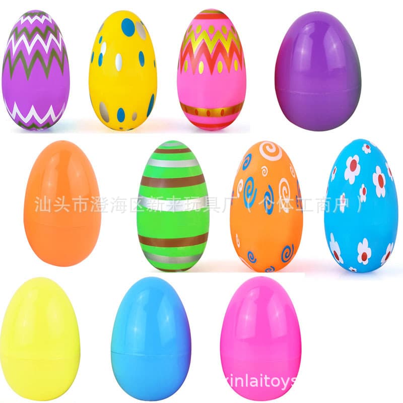 Easter Painted Egg Toy 10cm 15cm 25cm Plastic Egg Shell Large Egg Printed Egg Easter Egg Shell