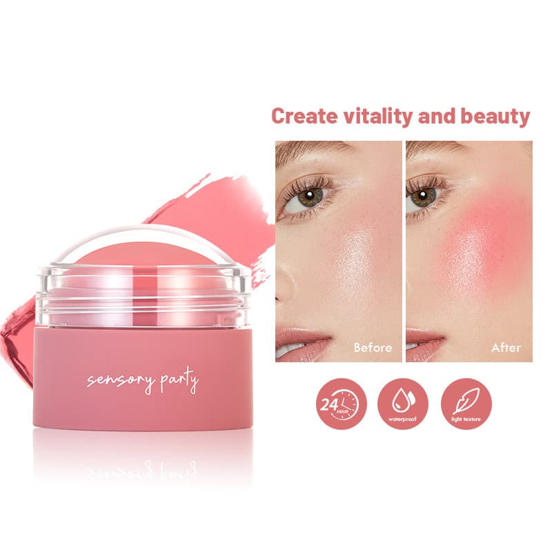 Sensory Party Sensory Party Soft Blush Cream Young Girl Monochrome Palette Peach Orange Blush Rouge Nude Makeup