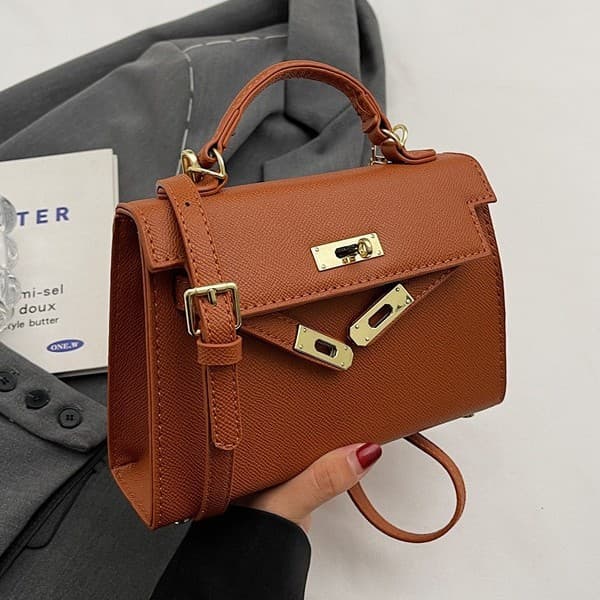 Chic Mini Kelly Handbag for Women 2023 Fall/Winter New Arrival Fashion Versatile Shoulder and Crossbody Bag