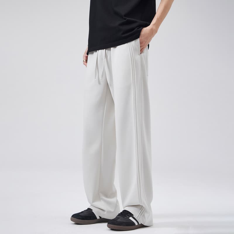 2025 New American Thin Summer Casual Pants Men's Trendy Brand High Street Drapey Straight-leg Floor-Mopping Pants Loose Sports Pants