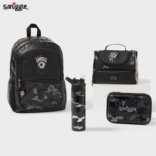 Australian Smiggle backpack boys students large capacity lightweight simple football lunch bag double shoulder backpack