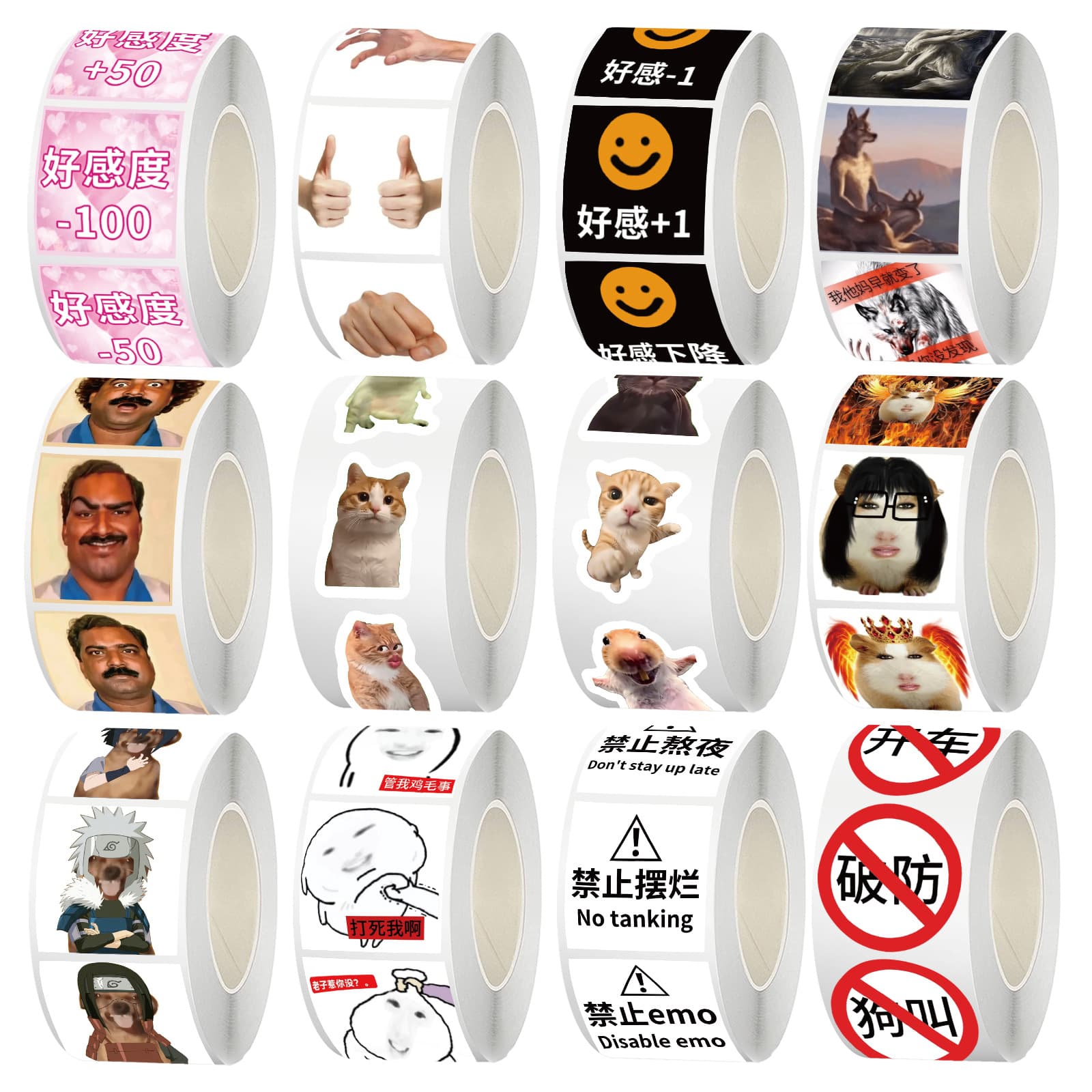 Viral Internet Hot-Selling 500 Stickers/Roll Roll Stickers Must-Have Abstract DIY Journal Stationery Sealing Sticker Tape Wholesale