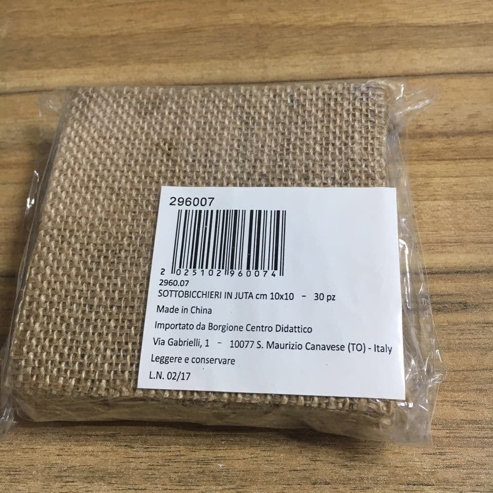 Factory source cross-border exclusive export burlap pieces, finished packaging, jute fabric in stock, coarse burlap