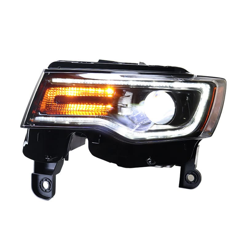 Compatible with 2014-2022 Jeep Grand Cherokee Headlight Assembly Modified LED Sequential Running Light Flowing Turn Signal