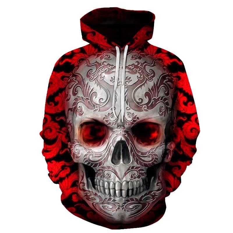 2025 new Halloween skull horror series 3D sweatshirt cosplay digital print sweatshirt hoodie