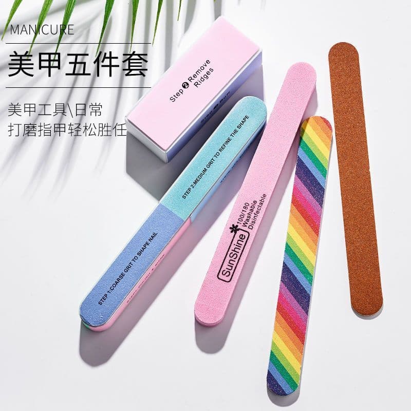 Manicure grinder, manicure tool, frosted strip, nail file, polishing strip, rubbing strip set, strip artifact