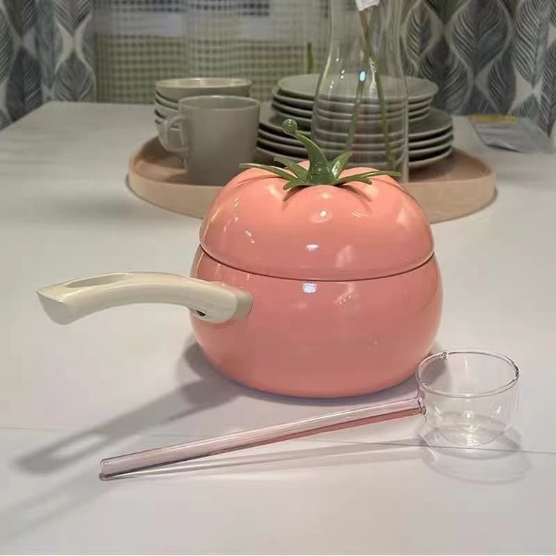 Tomato Cooking Pot, Milk Pot, Small Pot, Household Baby Food Supplement Set, Tomato Pot, Instant Noodle Pot, Snail Powder Small
