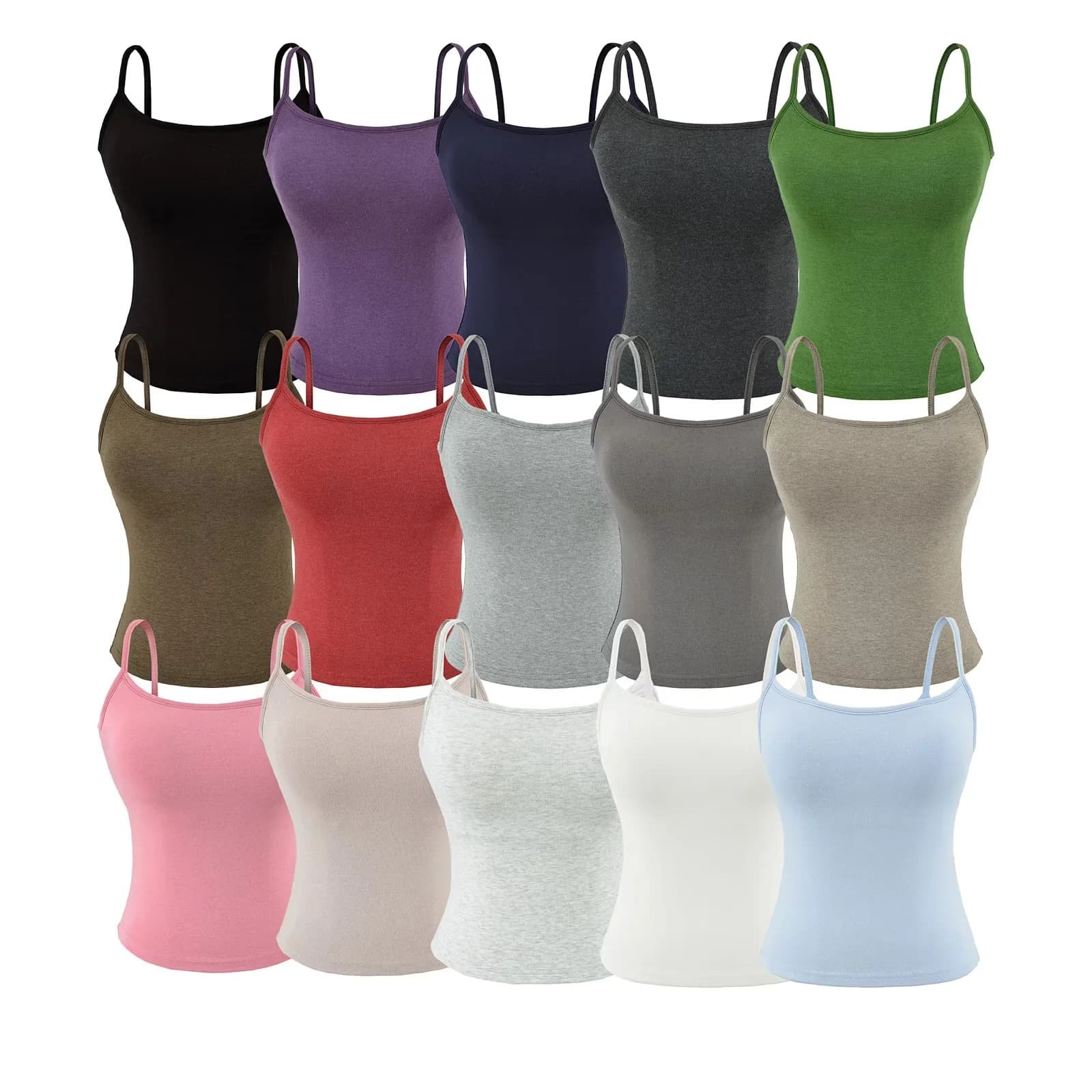 American-Style Spicy Girl Sexy Detachable Chest Pad Camisole Tank Top for Women, New Summer Solid Color Slim-Fit Backless Top
