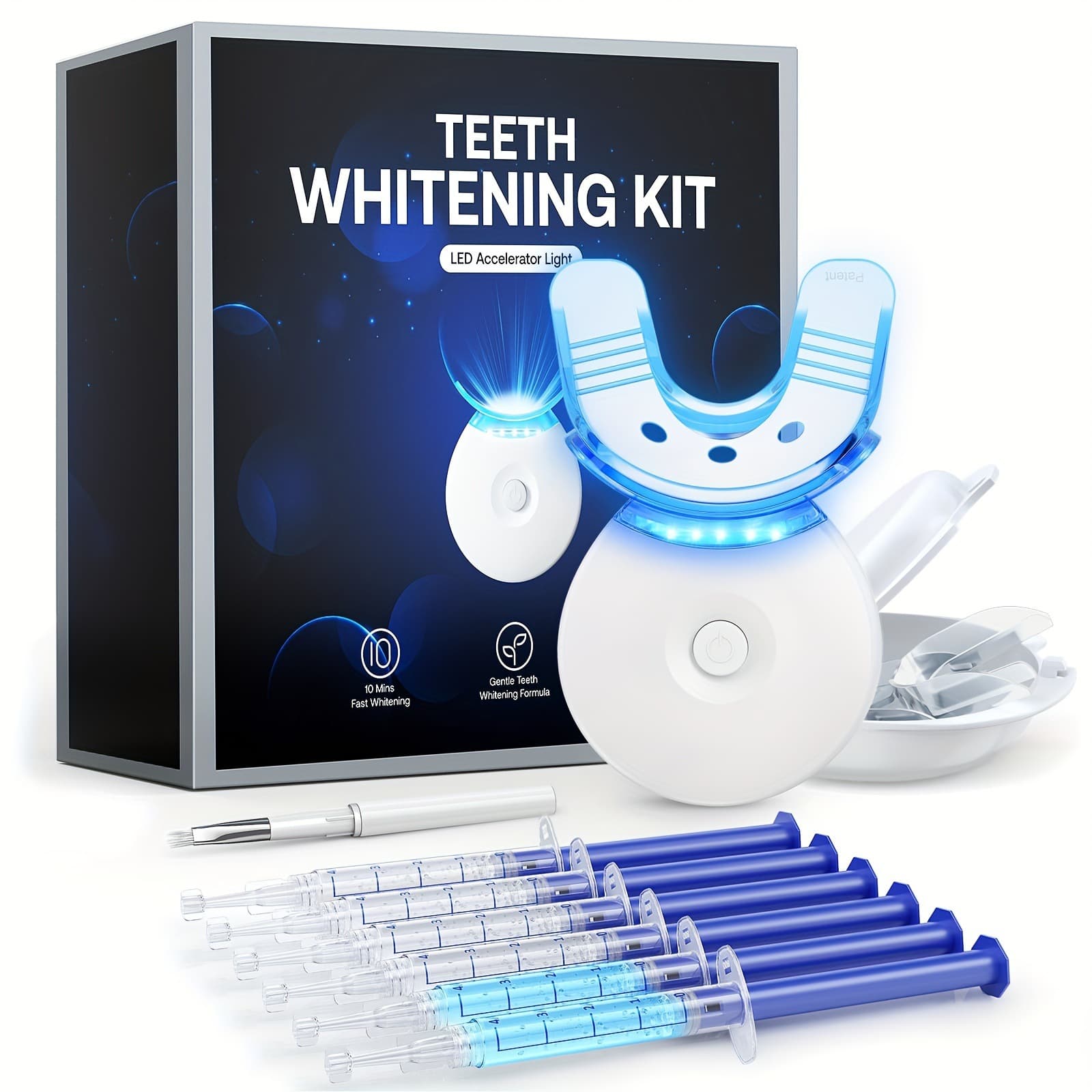 Teeth Whitening Kit LED Teeth Whitening Light 2 Trays And