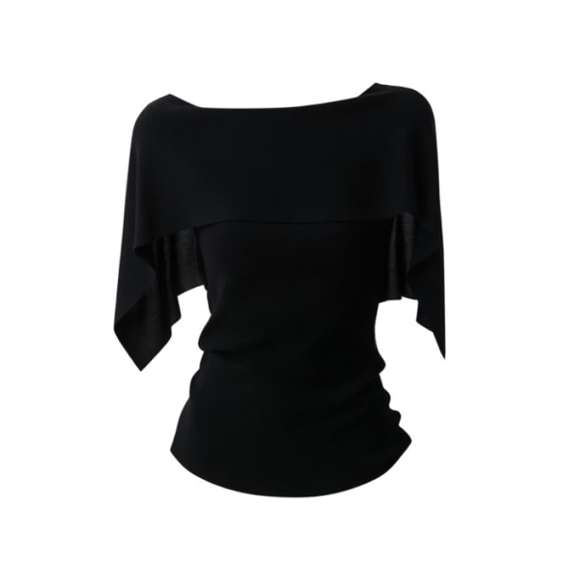 Cross-border [Cut as You Like] Lazy Style Off-Shoulder Women's White Loose T-Shirt Relaxed Short Sleeve Asymmetrical Regular Top