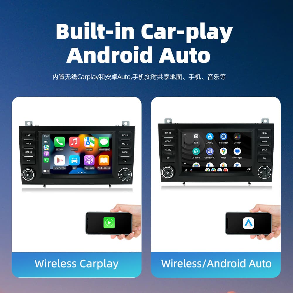For Benz Mercedes SLK/CLK Large Screen Android Car Navigation Bluetooth Backup Camera All-in-One