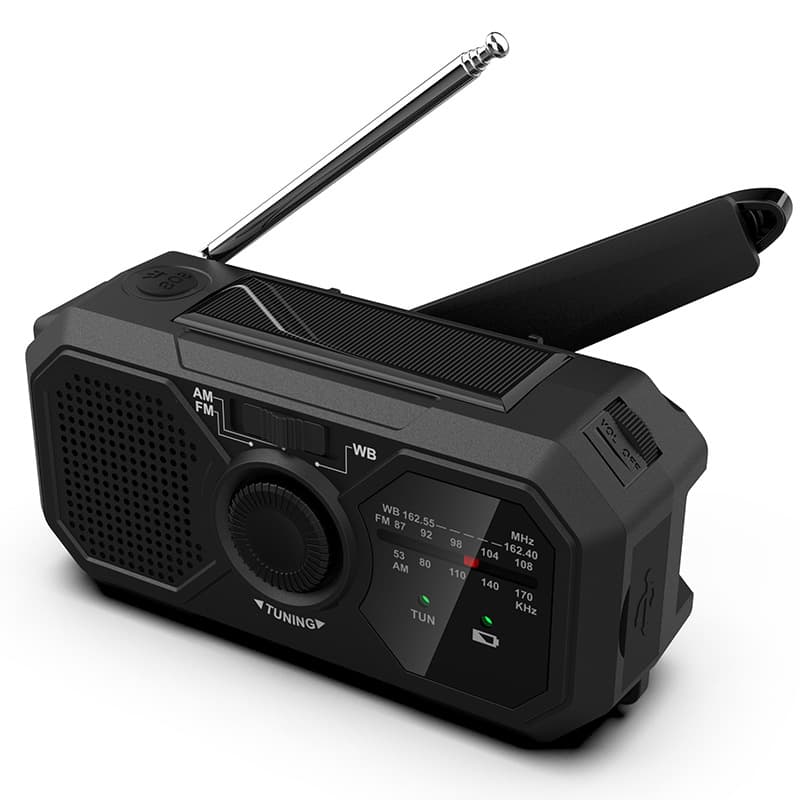 Radio Factory Outdoor Emergency Hand-Crank Radio Weather Forecast Solar Power Bank Radio