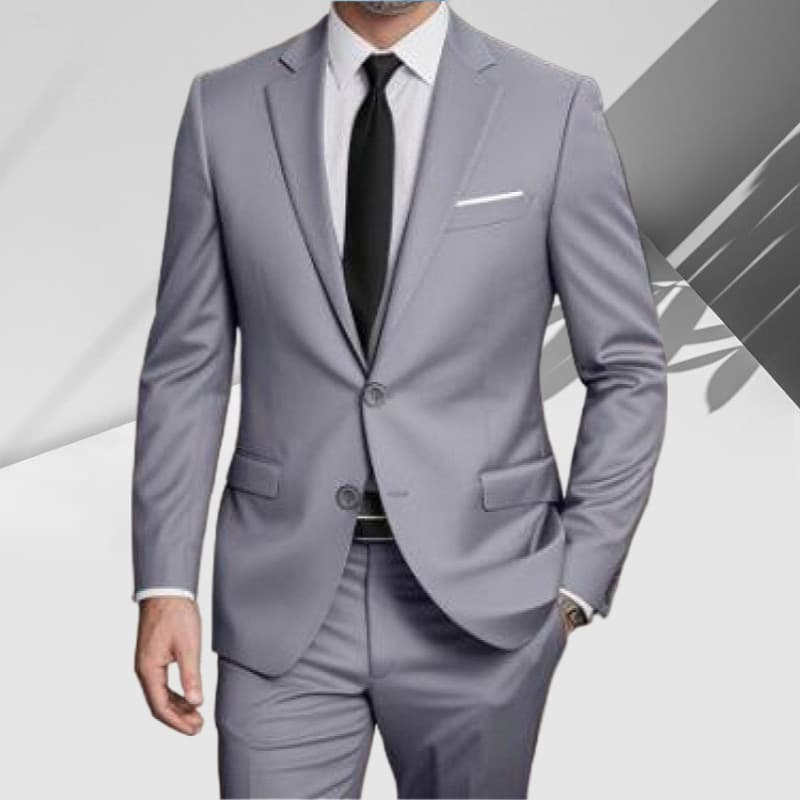Men's Suit Set Light Mature Style Slim Fit Suit Casual Business Formal Professional Best Man Suit Two-Piece Set