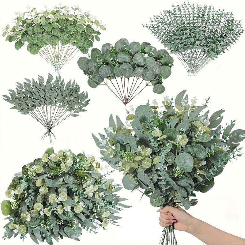 Wholesale Artificial Flowers, Handcrafted Flowers for Wedding, Bride's Bouquet, Artificial Greenery Bouquet for Home Decoration and Flower Arrangement