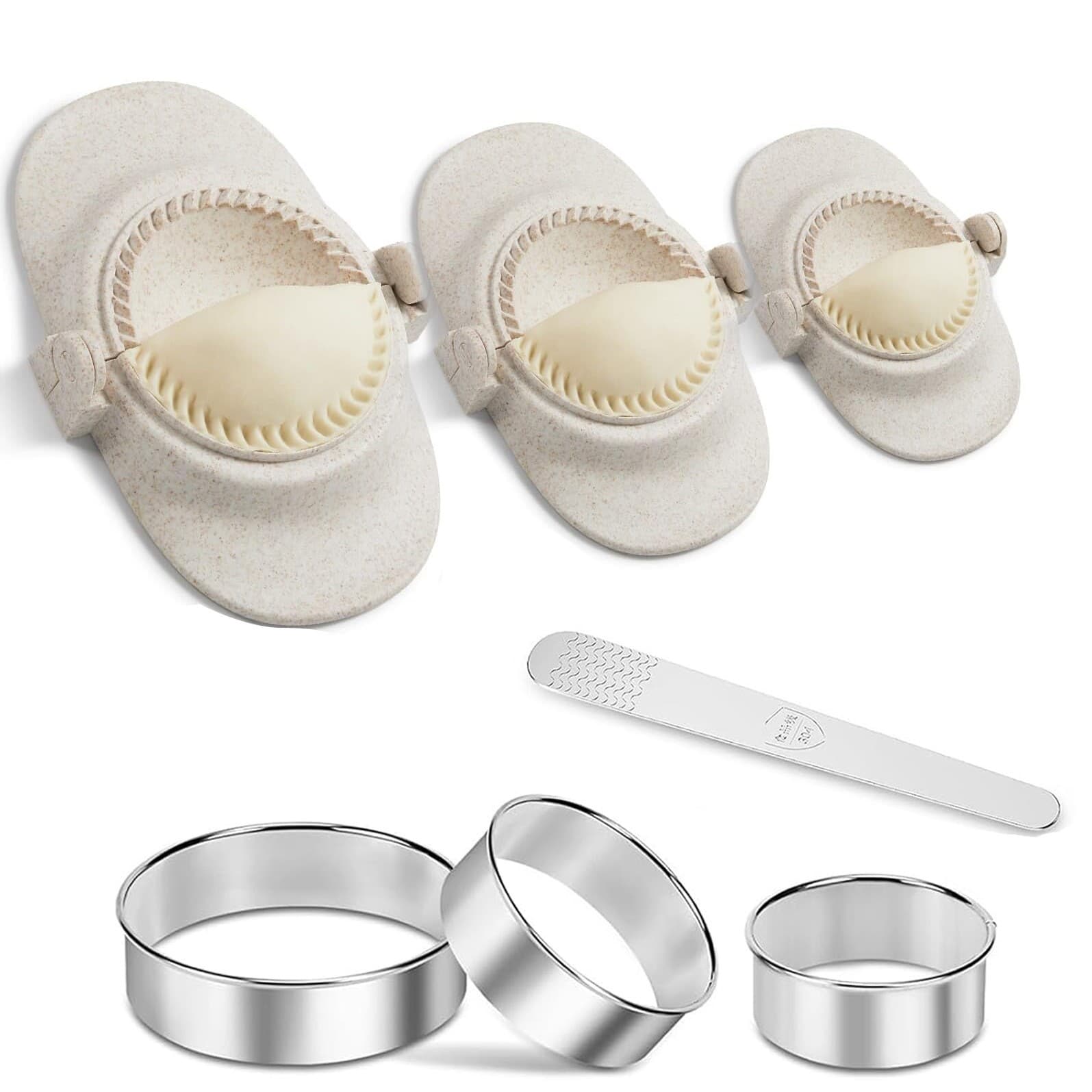 Wheat Straw Dumpling Making Tool, Kitchen Dumpling Press, Manual Dumpling Clip, Creative Flower-Shaped Dumpling Mold