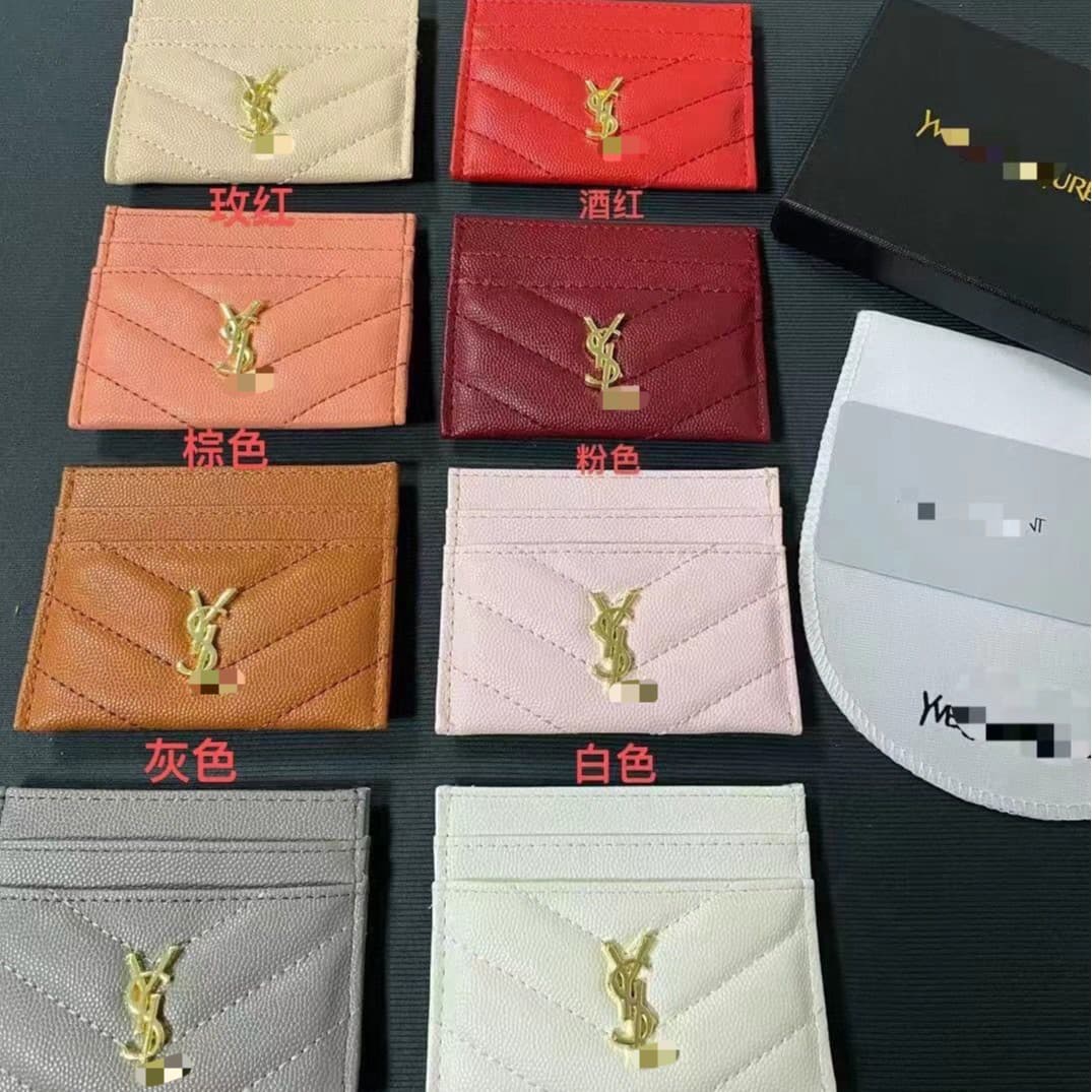 Factory Direct Wholesale Caviar Card Holder Card Case Multi-Card Chanel Style Embossed Texture