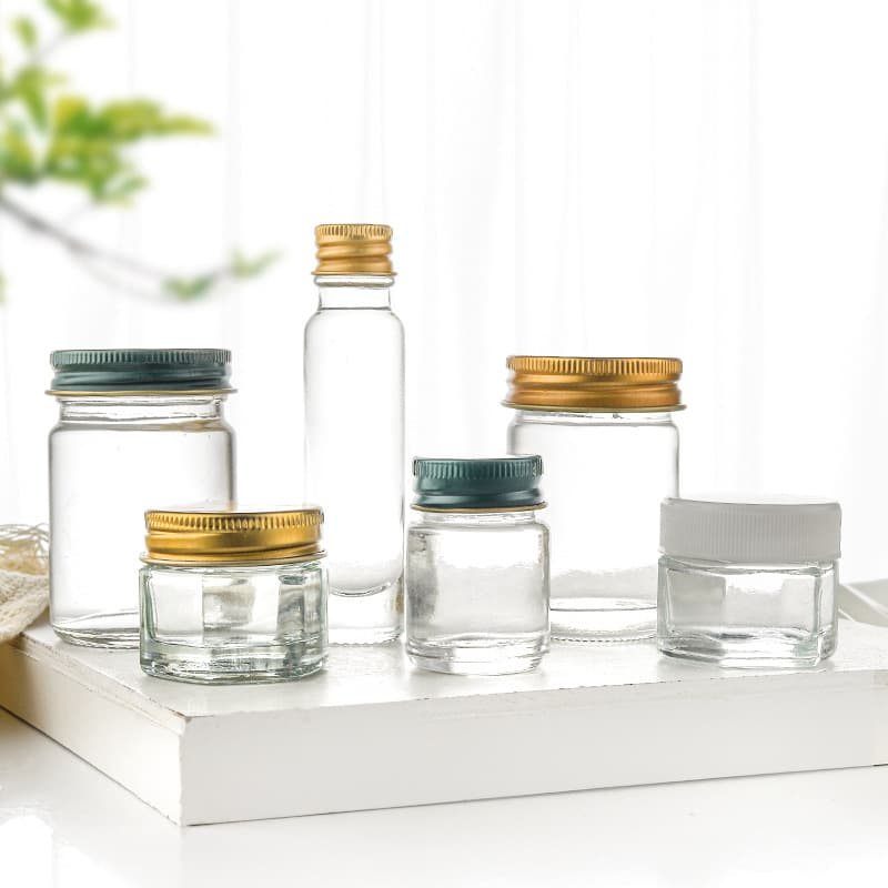 15g 50g small ointment bottle, golden tiger balm glass bottle, anti-heat cooling oil bottle, small medicine bottle, green tinplate cap