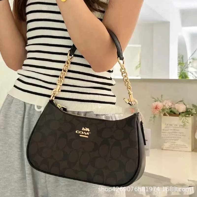 Koujia High Version Teri Crescent Underarm Bag Fashionable Versatile Crossbody Handheld Shoulder Mahjong Bag