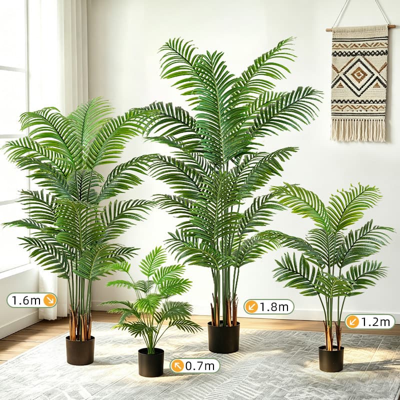 Artificial Large Potted Traveler's Palm and Areca Palm Plant, High-End Lifelike Faux Tree for Indoor Living Room, Wholesale