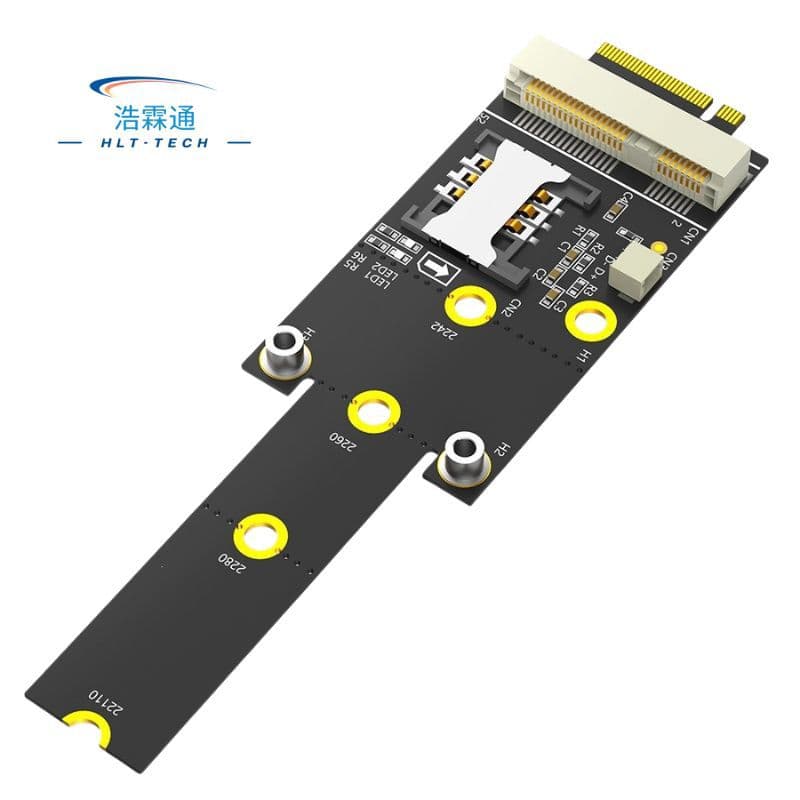 New M.2 M Key to Mini PCI-E Adapter with SIM Card Slot, Mini PCI-E to M.2