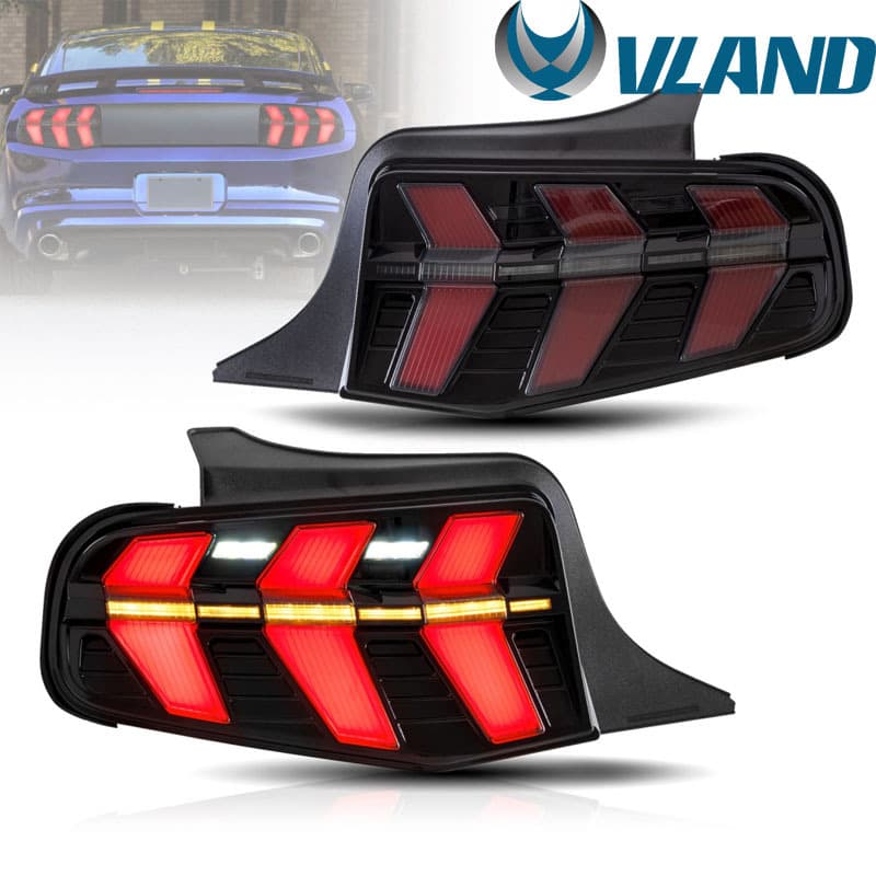 LED Tail Light Assembly with Sequential Turn Signal for 2010-2012 Ford Mustang US Version