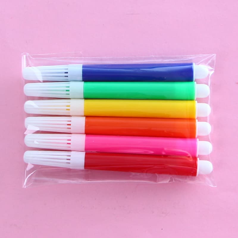 Easter Egg DIY Drawing Basic Tools, 6-Color Watercolor Pens for Children's Doodle Art, Model CD-SCB1