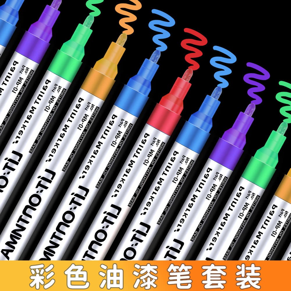 LIT Paint Marker Oil-Based Permanent Marker for Journaling, Woodworking, Multi-Purpose Tire Pen Touch-Up Pen