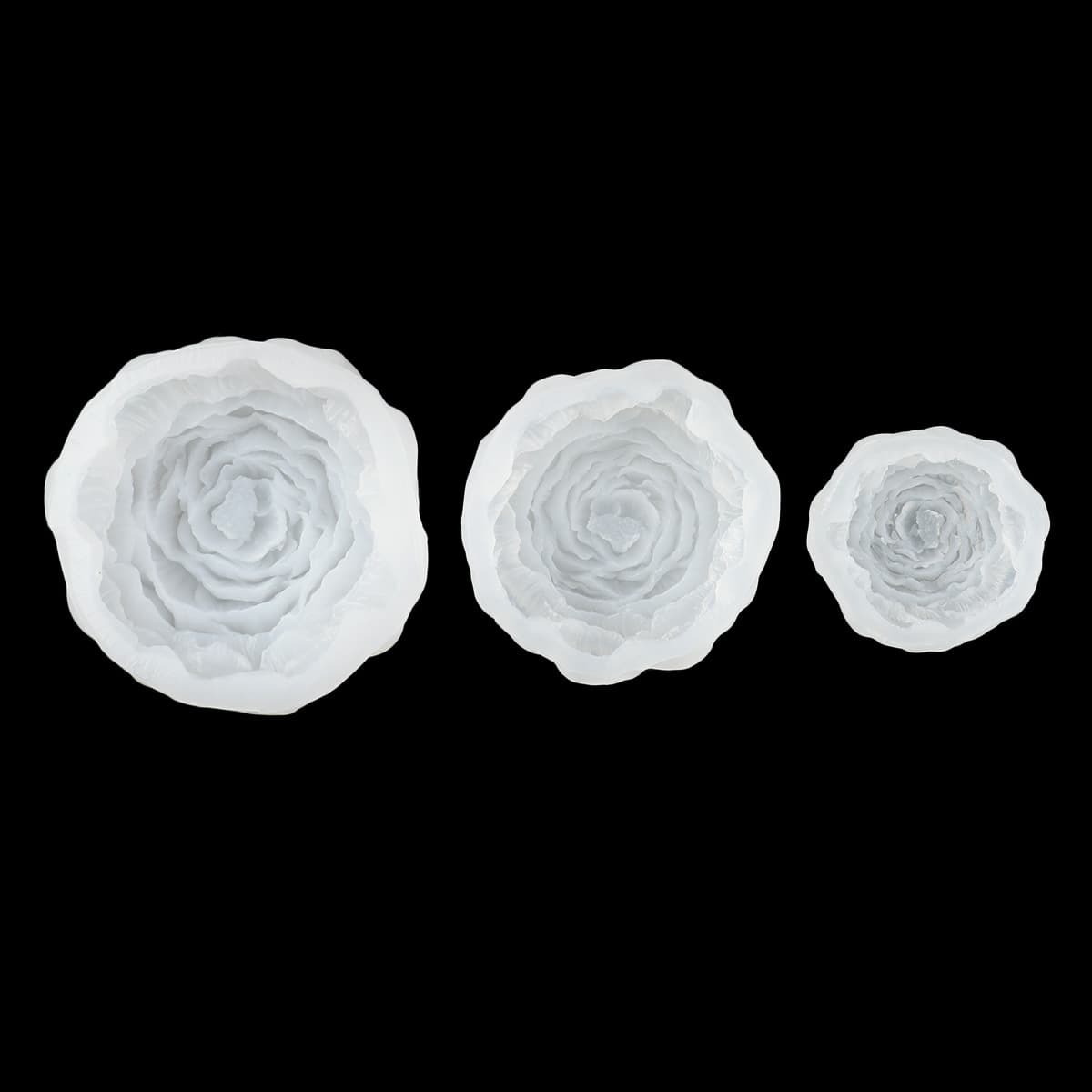 Large, medium and small peony flower silicone mold mousse chocolate fondant baking aromatherapy candle gypsum glue ornament mold