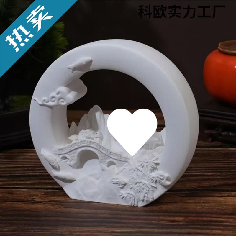 New Plaster Aromatherapy Ornament "Waterside Pavilion" Design, Gift for Girls, Birthday Atmosphere Night Light, National Day Special