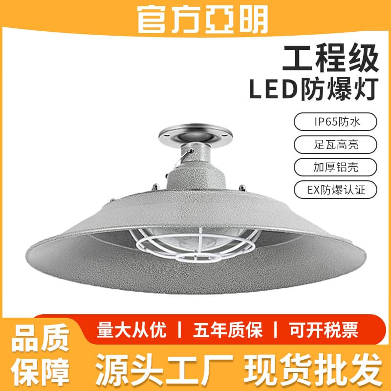 Yaming LED Explosion-Proof Industrial and Mining Light Factory Warehouse Firefighting Lighting Strong Light Corrosion Waterproof Ultra-Bright Ceiling Pendant Light 50W