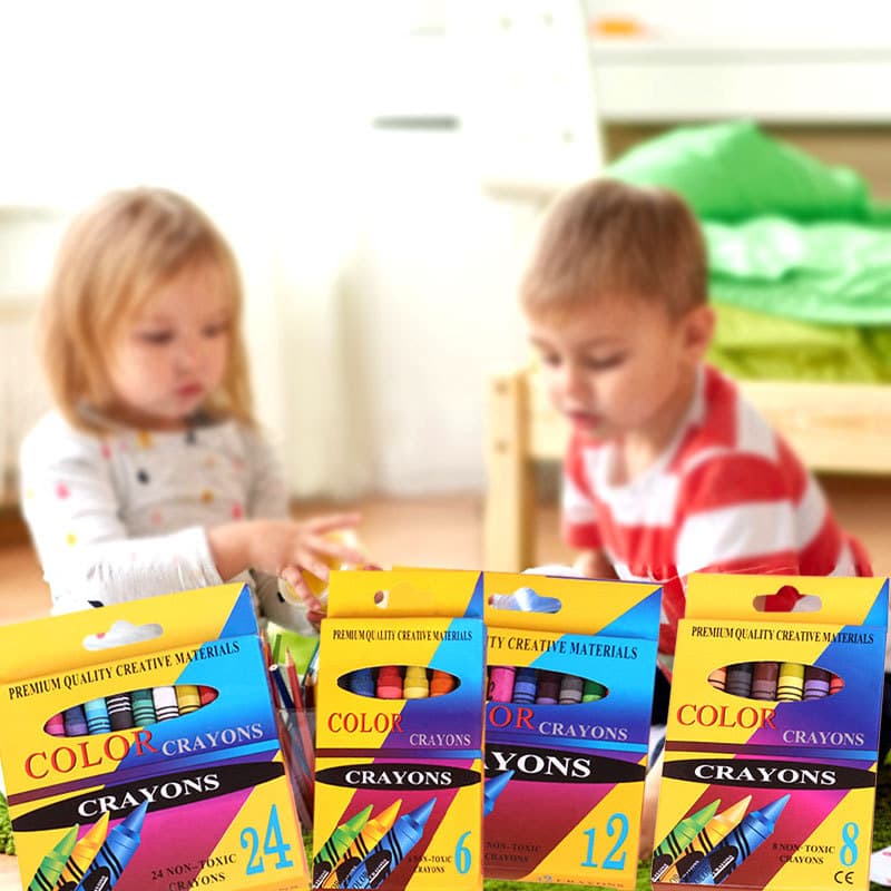 6/8/12/24-color children's drawing crayon coloring and graffiti supplies set, art oil painting and colorful sticks