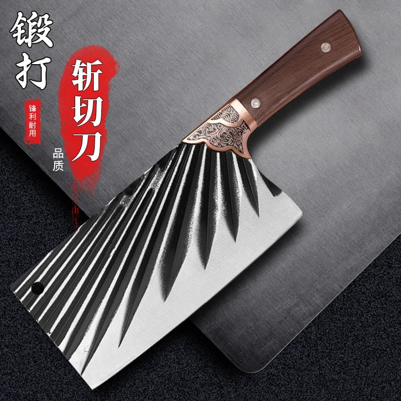 Longquan forged kitchen knife for household use, dual-purpose sharp slicing and meat cutting stainless steel chopping knife