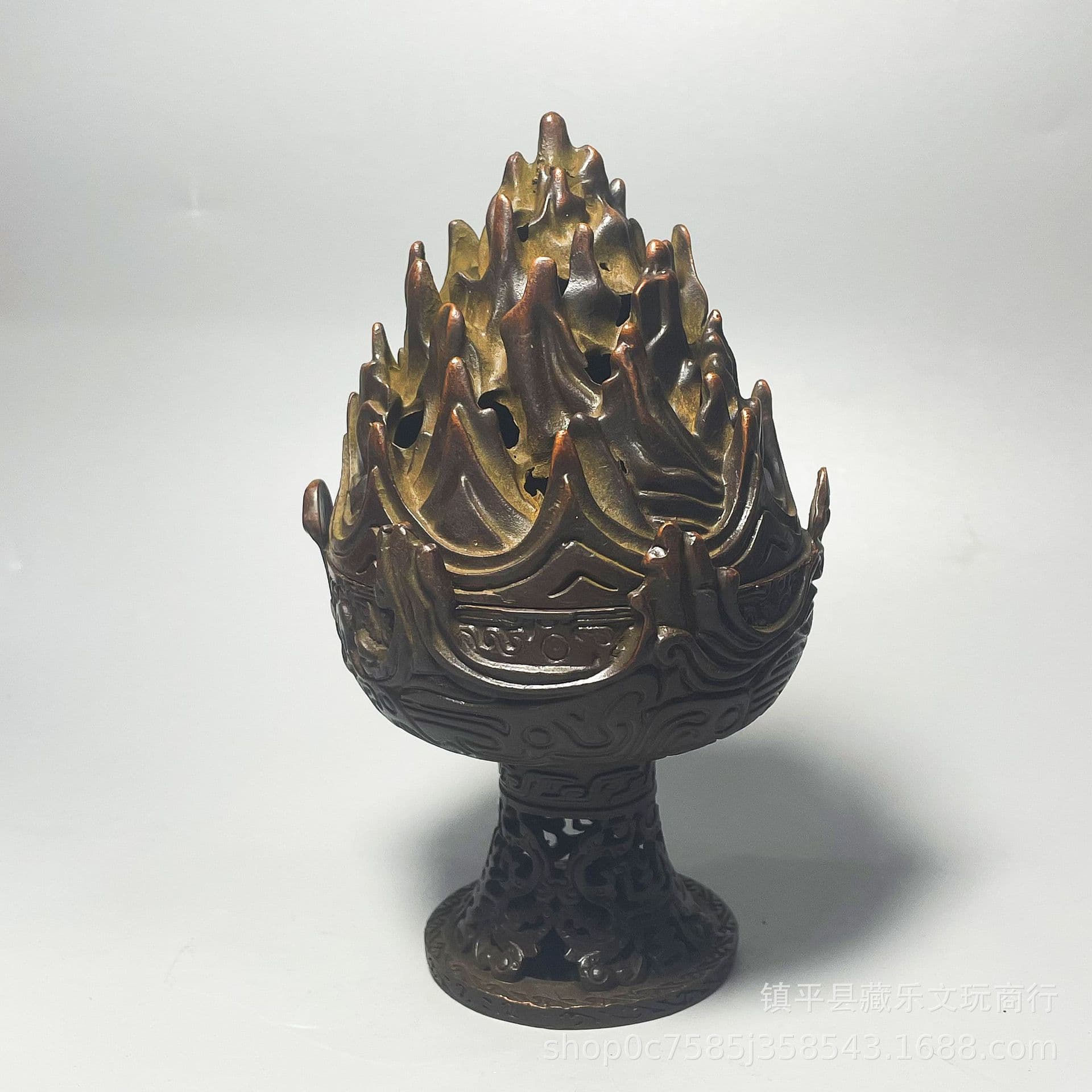 Antique Boshan Incense Burner, Vintage Replica Han-Style Censer, Home Tea Ceremony Decoration, Incense Burner Wholesale