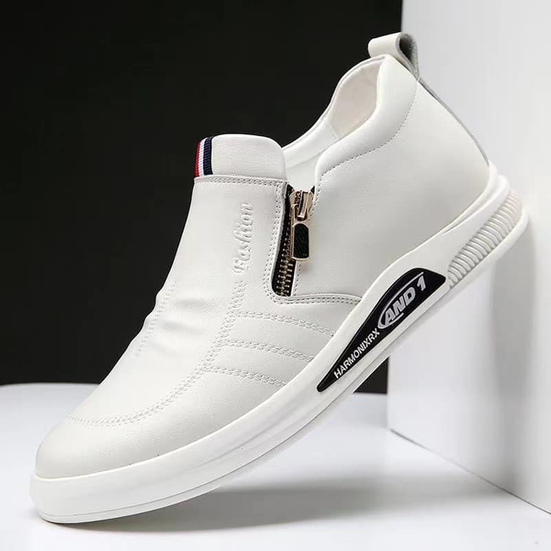Men's Leather Spring Fashion Casual Shoes Business Formal White Leather Work Shoes Cross-border Export Men's Shoes