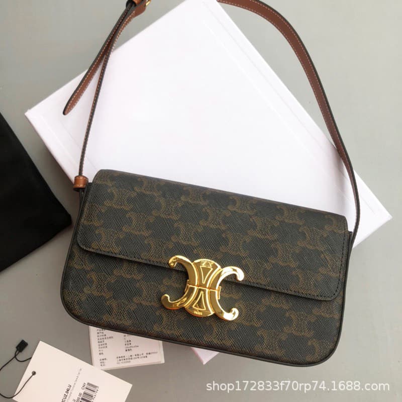 Cross-border popular genuine leather Arc de Triomphe box underarm bag women's small square bag tofu bag crossbody shoulder baguette bag