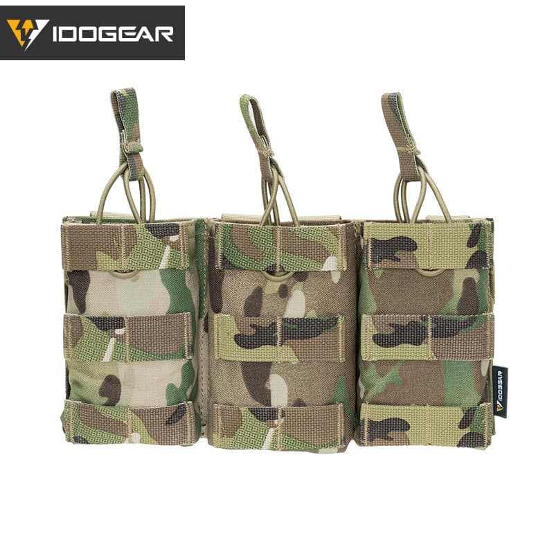 IDOGEAR Small Steel Scorpion 556 Tactical Triple Magazine Molle Pouch Vest Front Attack Panel Storage Bag