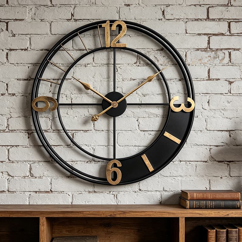 Creative 3D Gear Clock Living Room Hallway Iron Art Digital Clock European Style Silent Decorative Wall Clock Wholesale