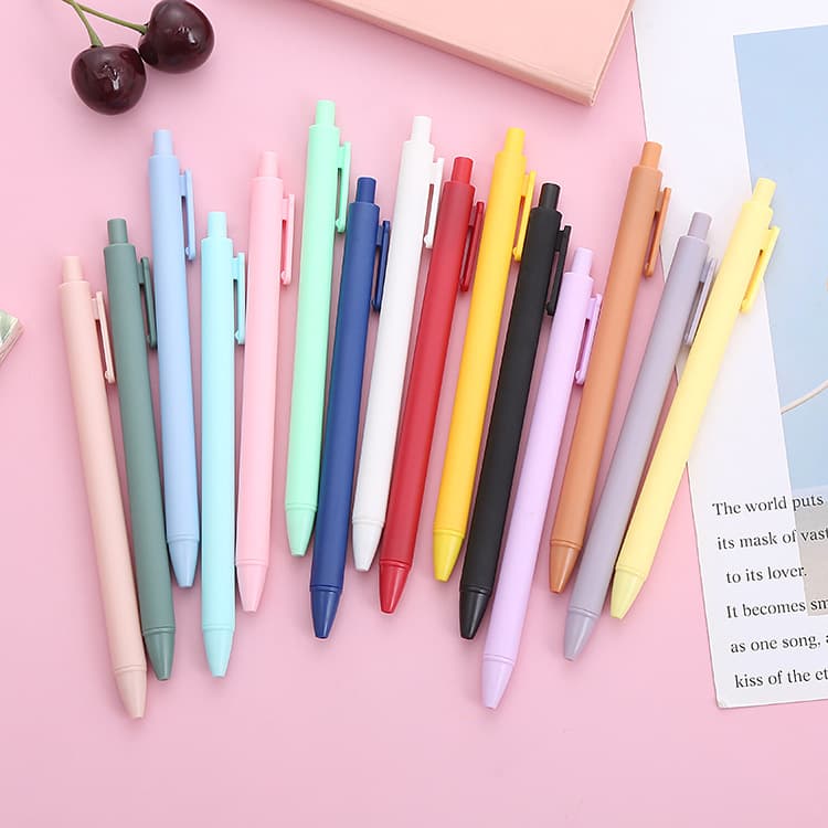 Morandi Vintage 0.5mm Push-button Neutral Pen Press Water Pen Retro Office Stationery Signature