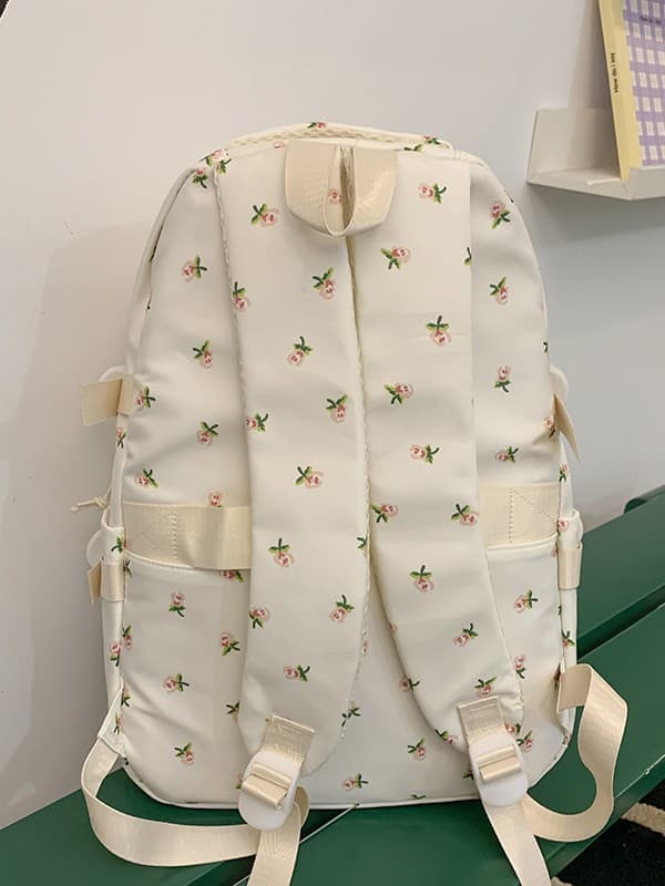 Korean-style ins minimalist sweet school backpack for middle and high school girls, cute campus style casual bag, fresh and stylish double-shoulder backpack