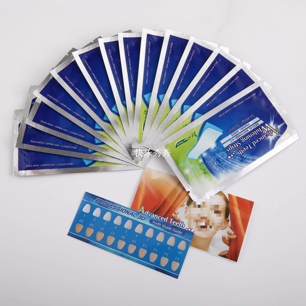 28Pcs/14Pair 3D White Gel Teeth Whitening Strips Oral Hygiene