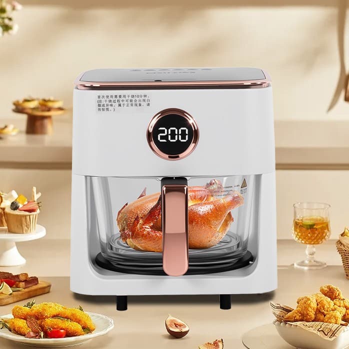Smart Voice Air Fryer, Home Use, Visible, Fully Automatic, High-End, Multi-Functional, Large Capacity Oven Electric Fryer Wholesale