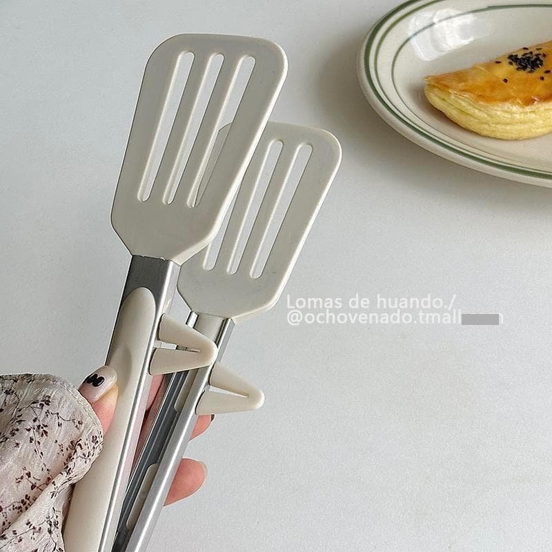 Silicone food clips stainless steel food home kitchen cooking tools outdoor barbecue bread clip steak clip anti-scalding