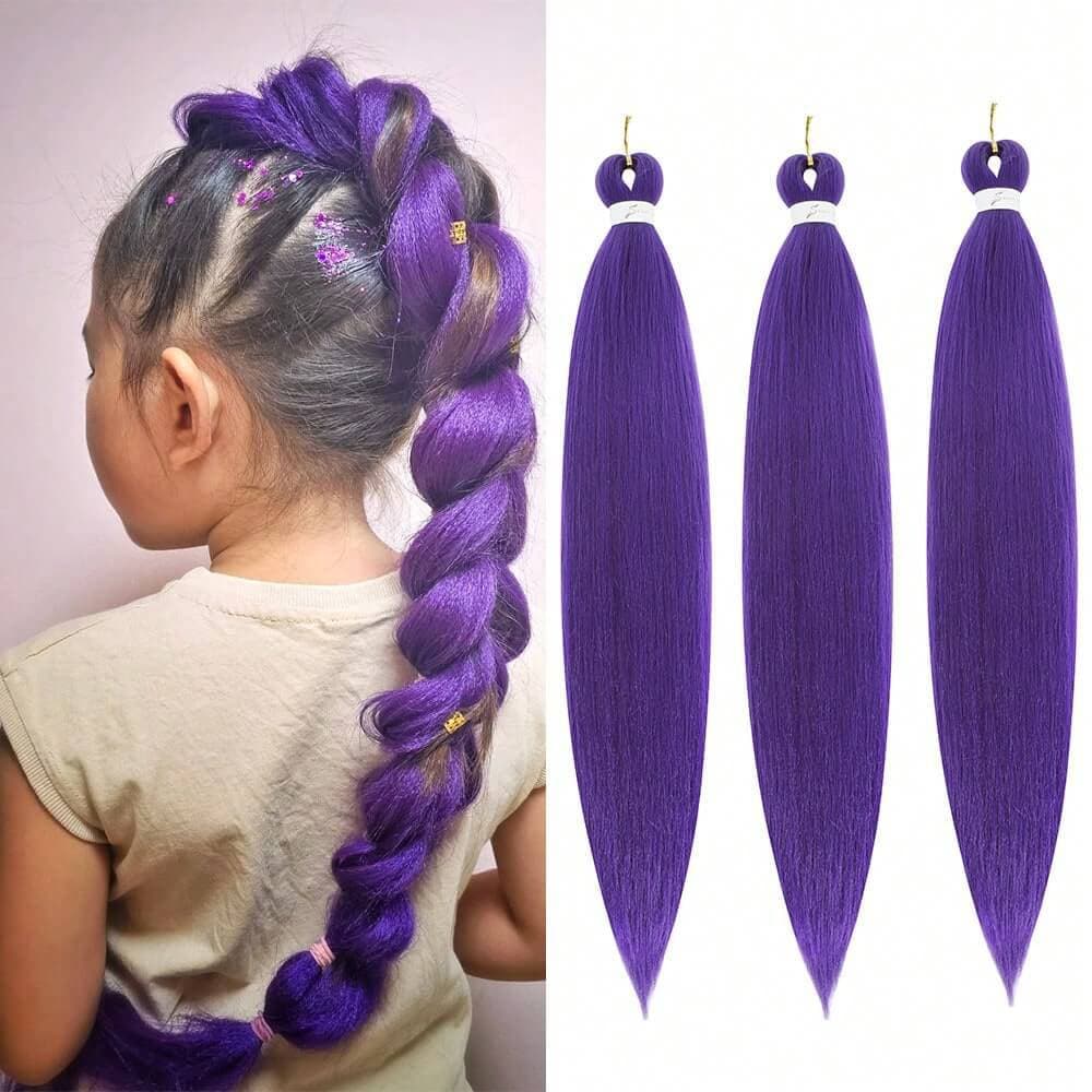 Cross-border Europe and America Hot Selling Ponytail Hair Extensions 3-Pack 30-Inch Long Straight Braid Synthetic Fiber Ponytail