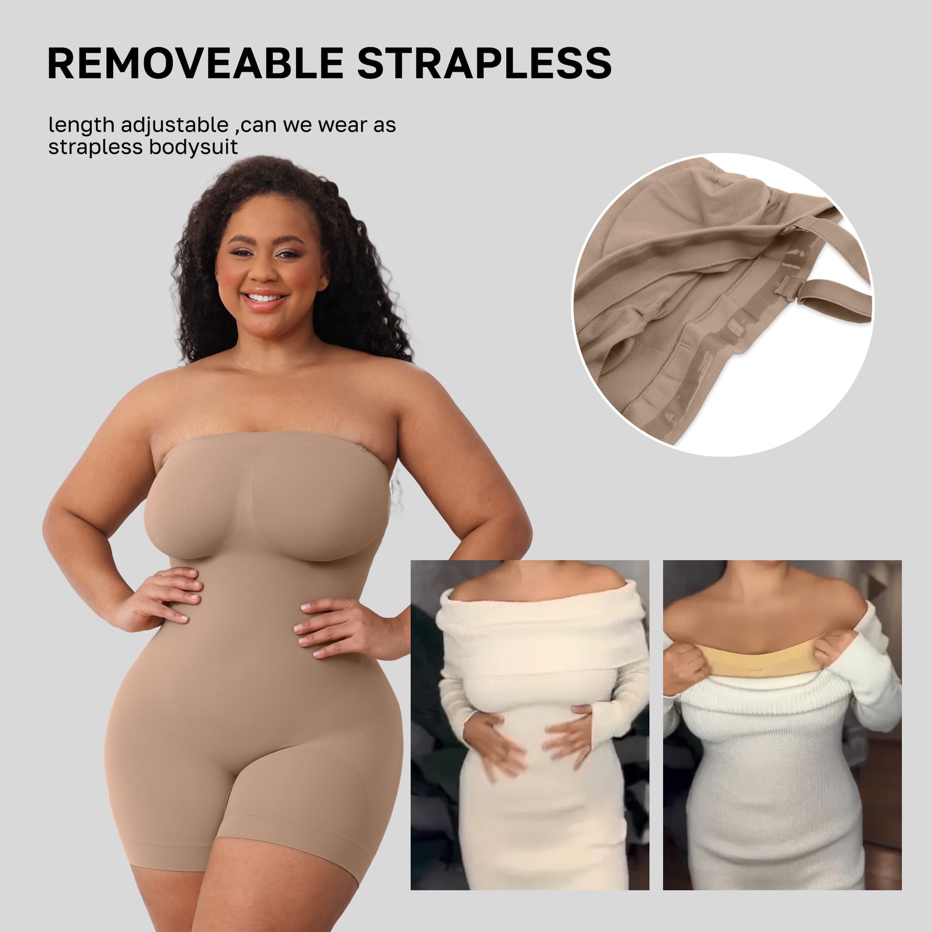 European and American Seamless One-Piece Bodysuit for Women, High-Density Tight Fit, Butt-Lifting and Tummy-Control Shapewear