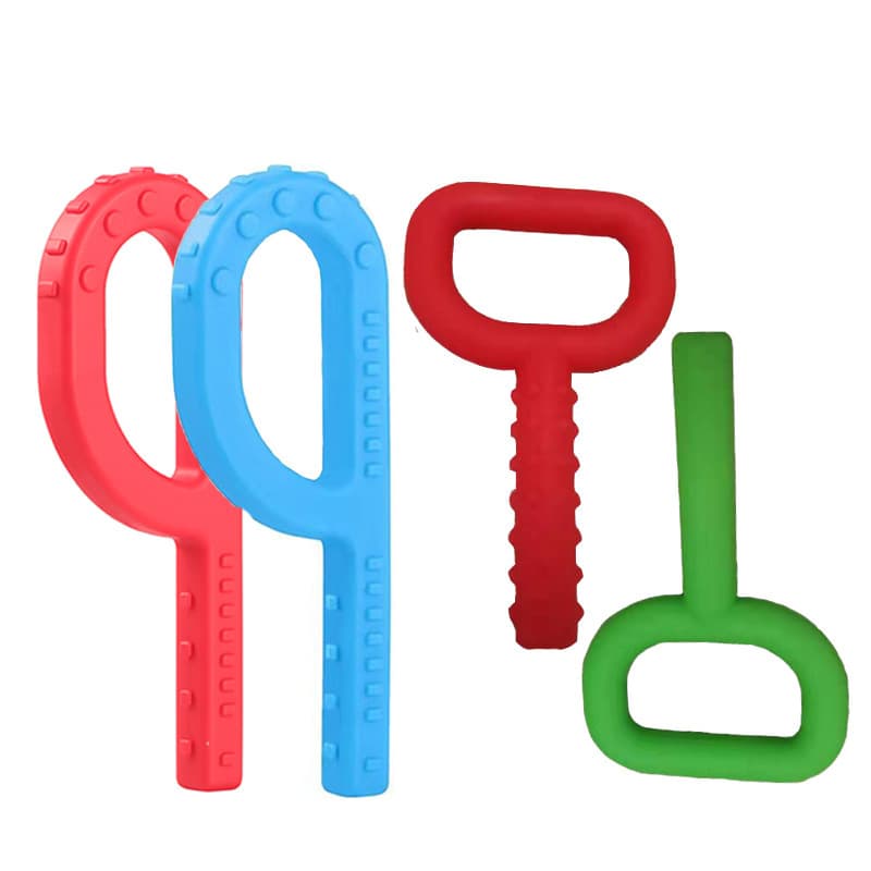 Autism Children P-Shape Teether D-Shape Oral Muscle Training Tool T-Shape Speech Therapy Chewing Stick
