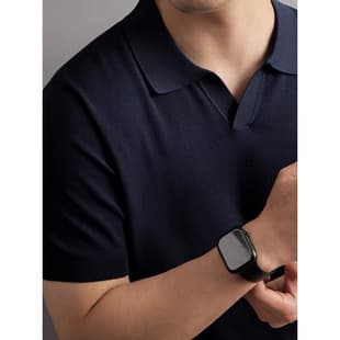 High-End Knit Short Sleeve Men's Italian Seagull Collar Commuter Polo Shirt Business Gentleman Turn-Down Collar Cooling Solid Color T-Shirt New