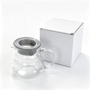 Heat-Resistant Glass Carafe with Scale, Cold Brew Coffee Sharing Pot, Creative Transparent Cloud Pot with Handle for Coffee