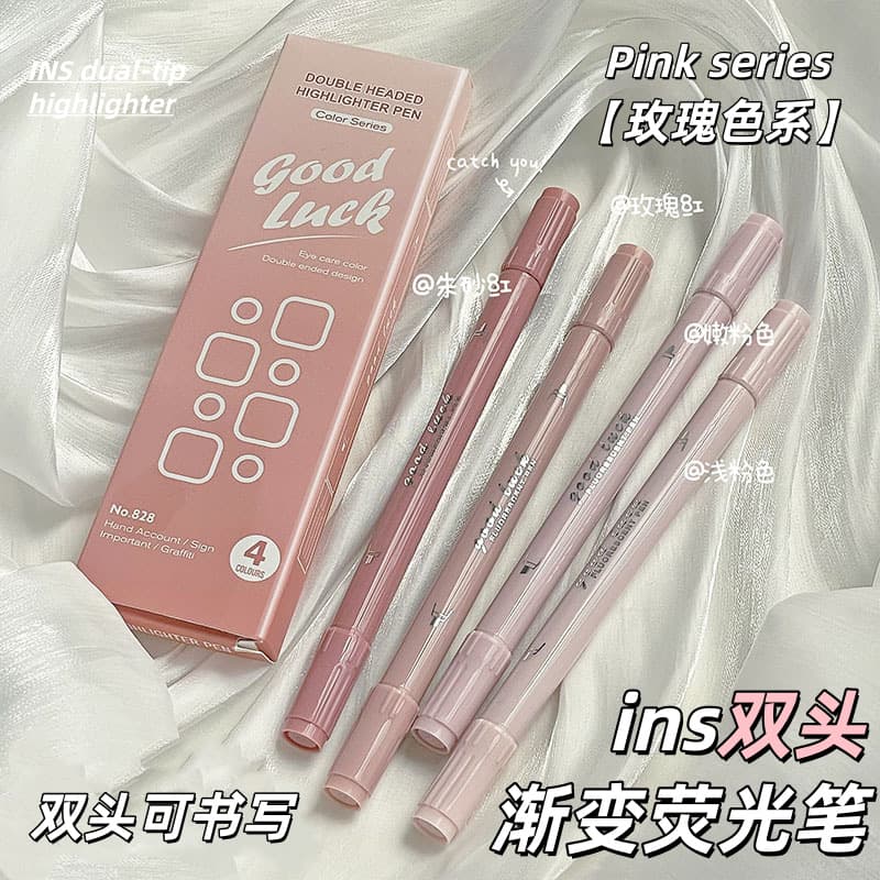 New Gradient Dual-Tip Highlighter Set, High Aesthetic Value, Colorful Marker Pens for Highlighting, Specialized Pens for Journaling