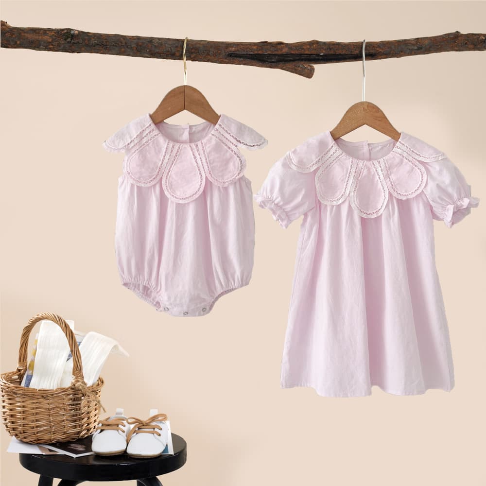 Baby Girl Dress Infant Bodysuit Baby Birthday Outfit Children's Summer Sisters Set Princess Dress Wholesale