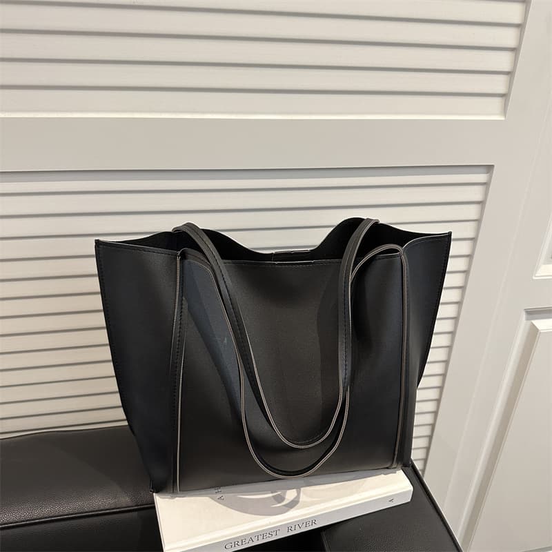 Women's Bag 2025 New Fashion Versatile Shoulder PU Large Bag Minimalist Retro Large Capacity Women's Handbag Tote Bag